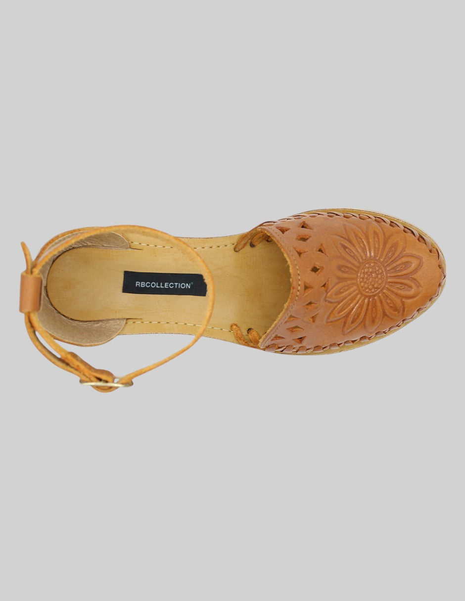 Sandalias de piso Hand Made en Piel – Café
