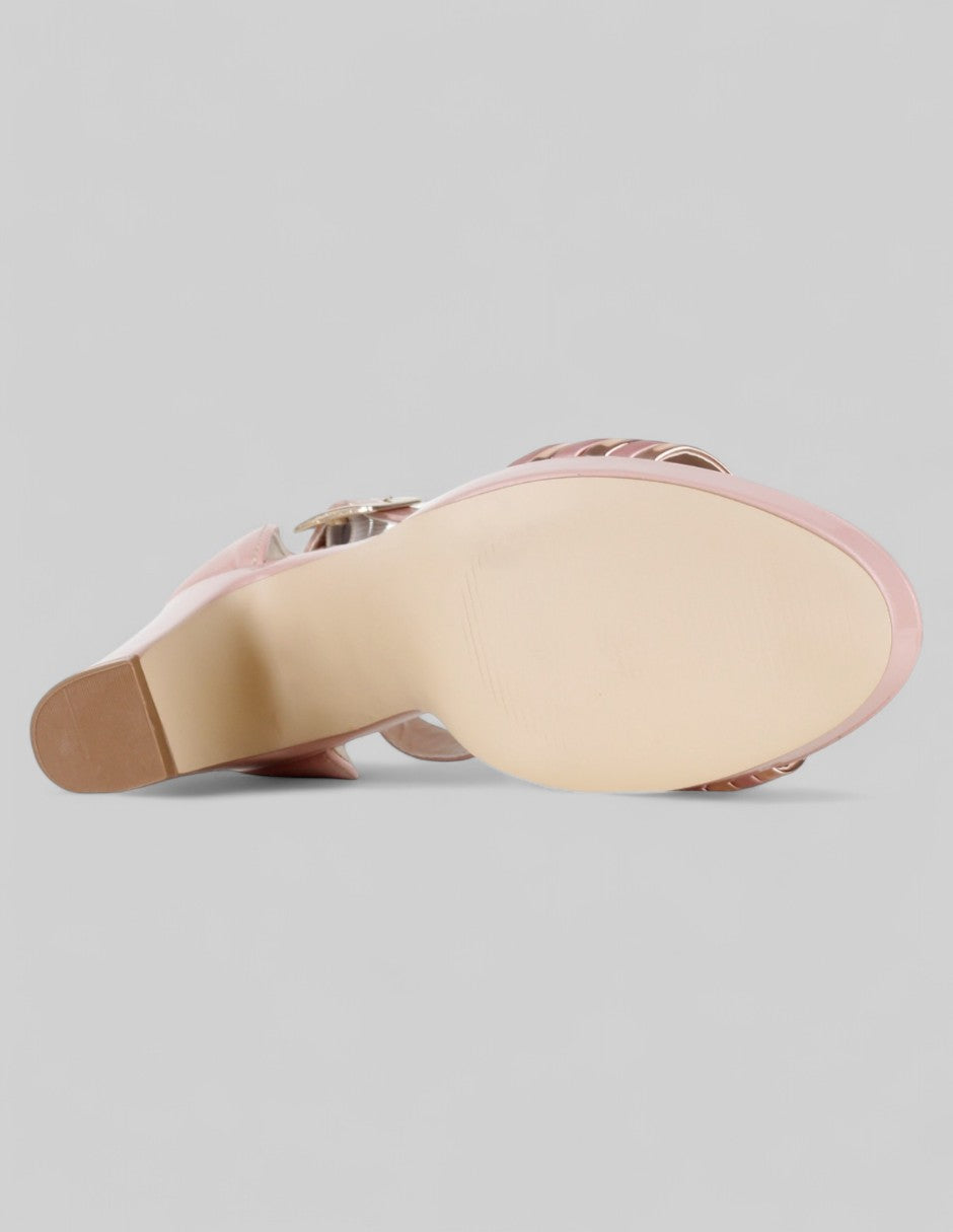 Sandalia con tacón Sylen en Sintético – Rosa