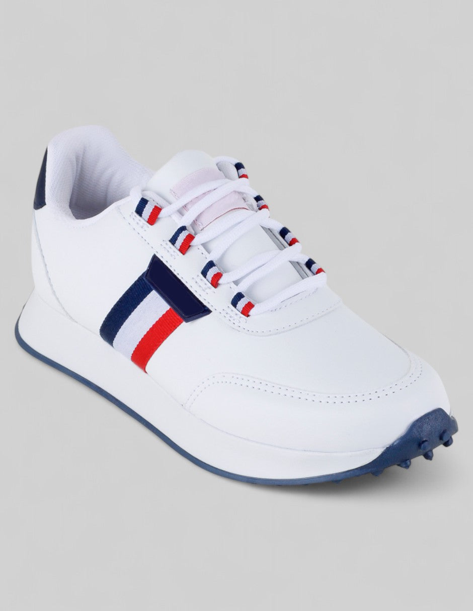 Tenis con cordones Exterior Piel vegana Color Blanco Para Mujer De RBCOLLECTION