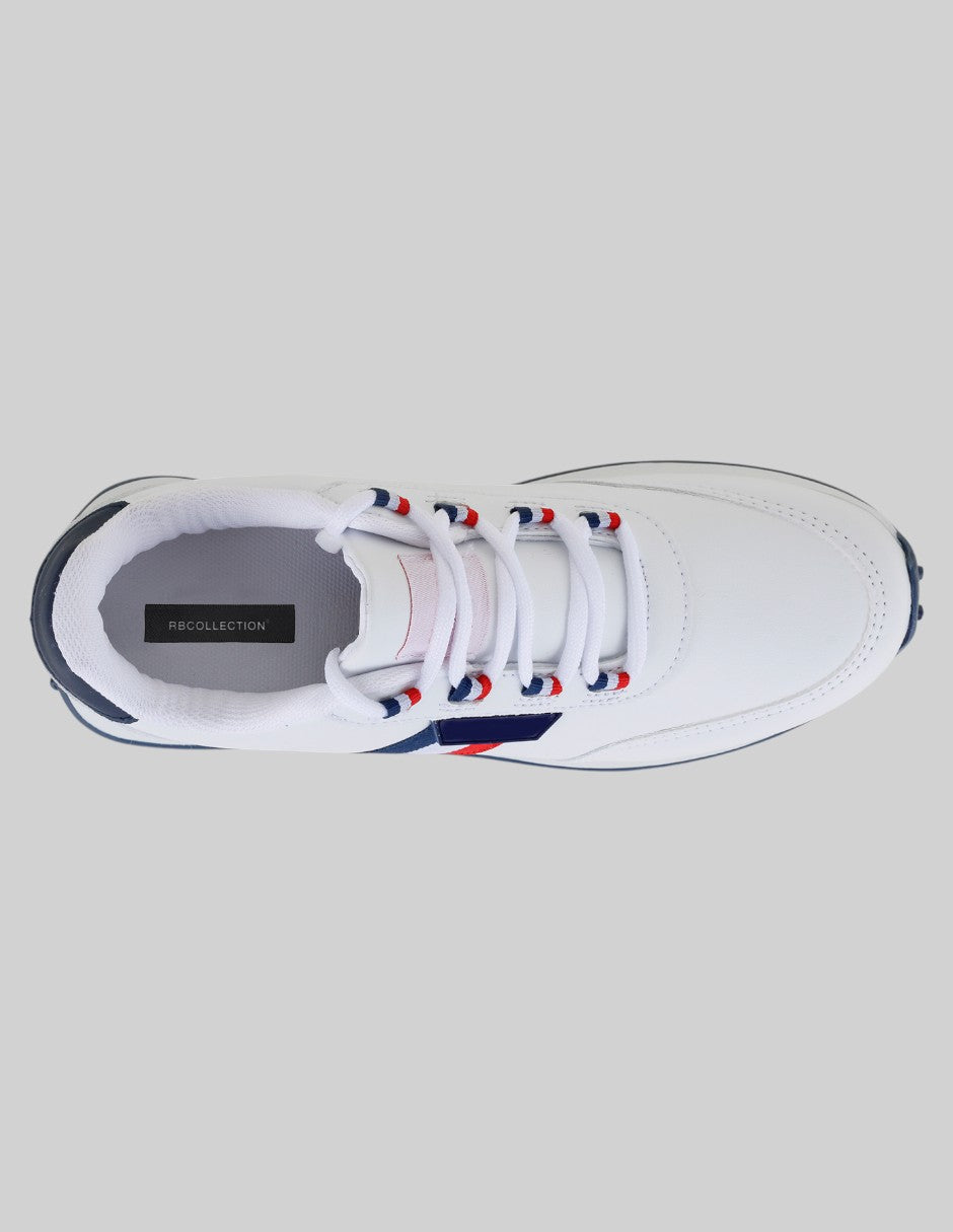 Tenis con cordones Urban en Piel vegana – Blanco