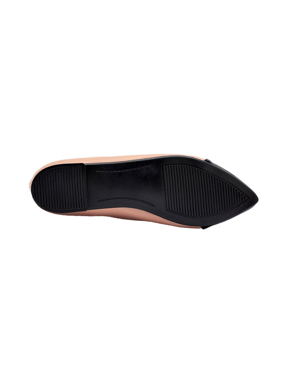 Flats puntales Color Beige Para Mujer De RBCOLLECTION