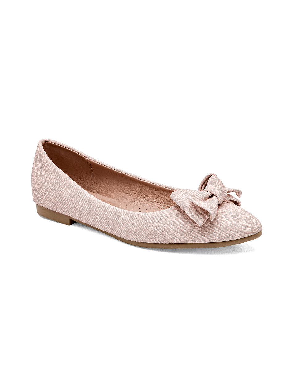 Flats puntales Color Beige  Para Mujer De RBBASICS