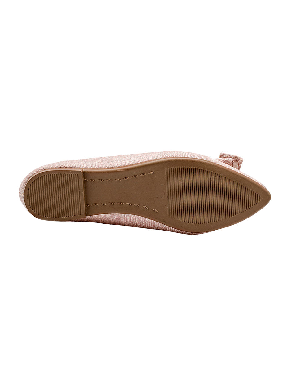 Flats puntales Color Beige  Para Mujer De RBBASICS