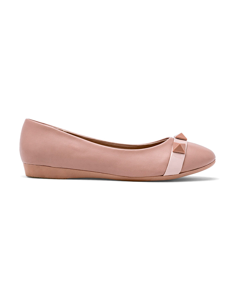 Flats puntales Color Beige Para Mujer De RBBASICS