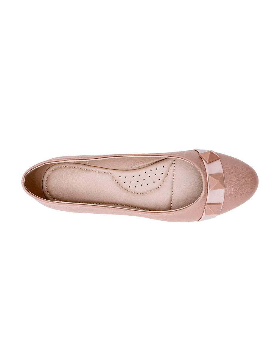 Flats puntales Color Beige Para Mujer De RBBASICS