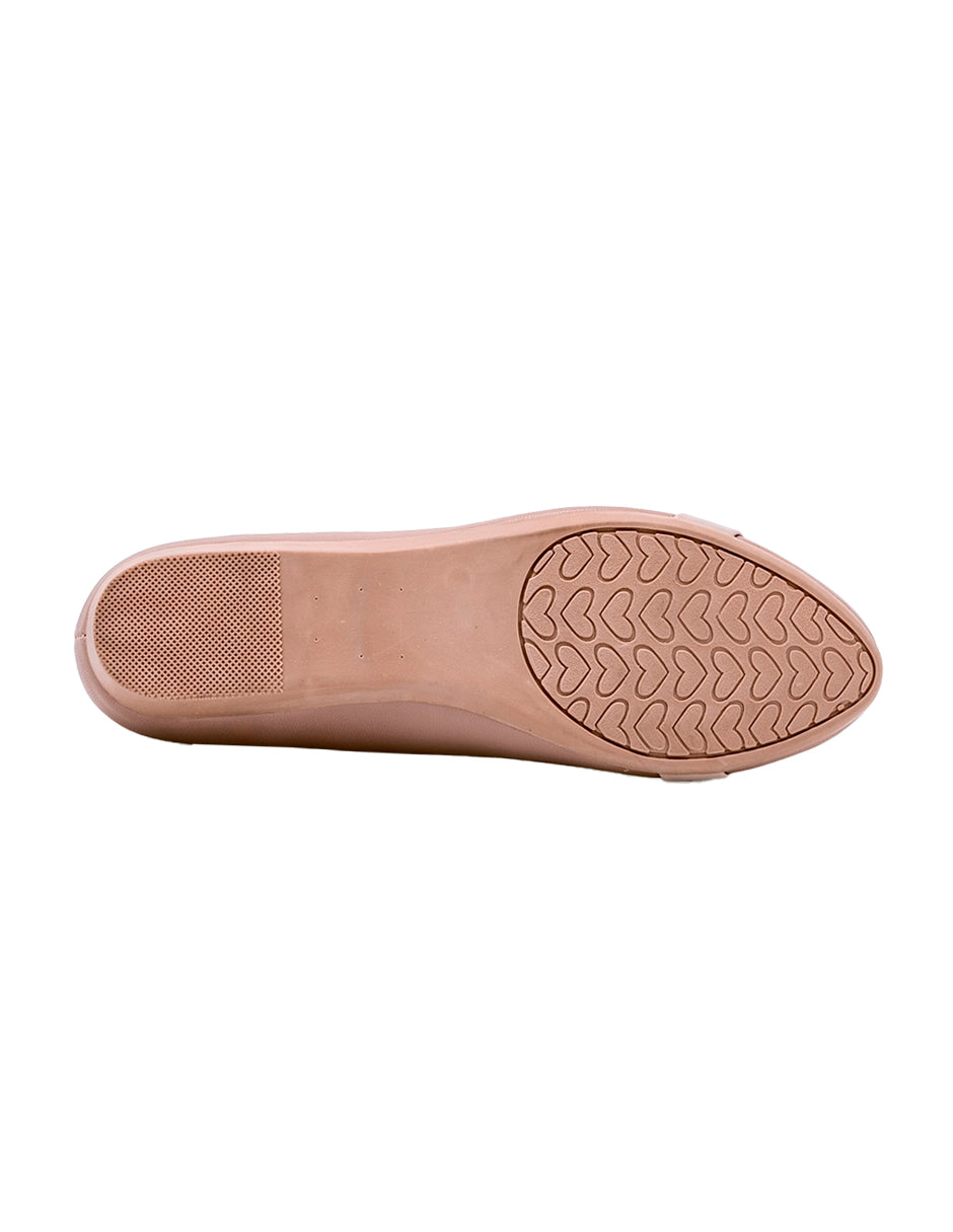 Flats puntales Color Beige Para Mujer De RBBASICS