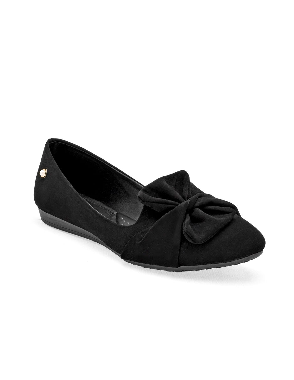 Flats puntales Color Negro Para Mujer De RBBASICS