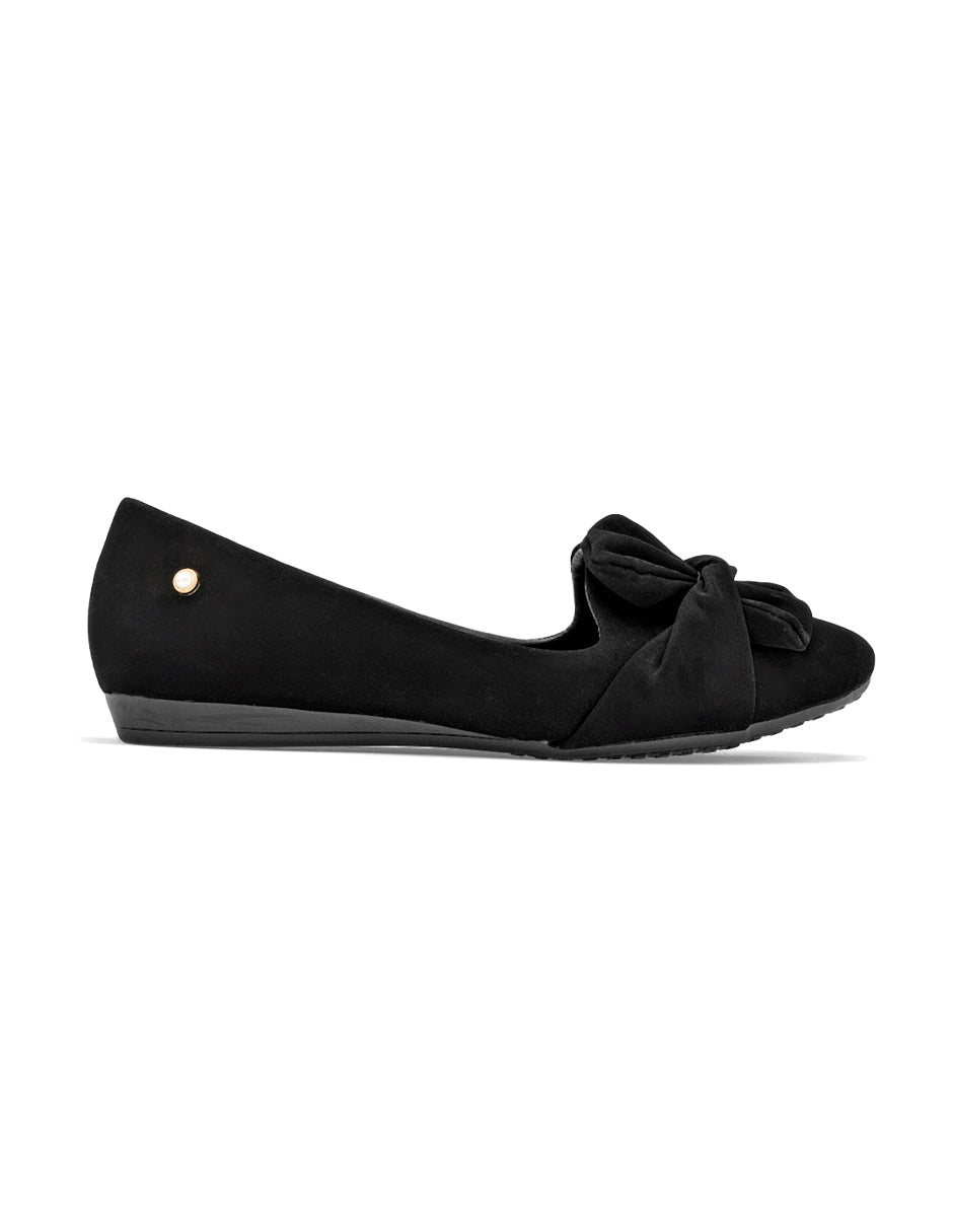 Flats puntales Color Negro Para Mujer De RBBASICS