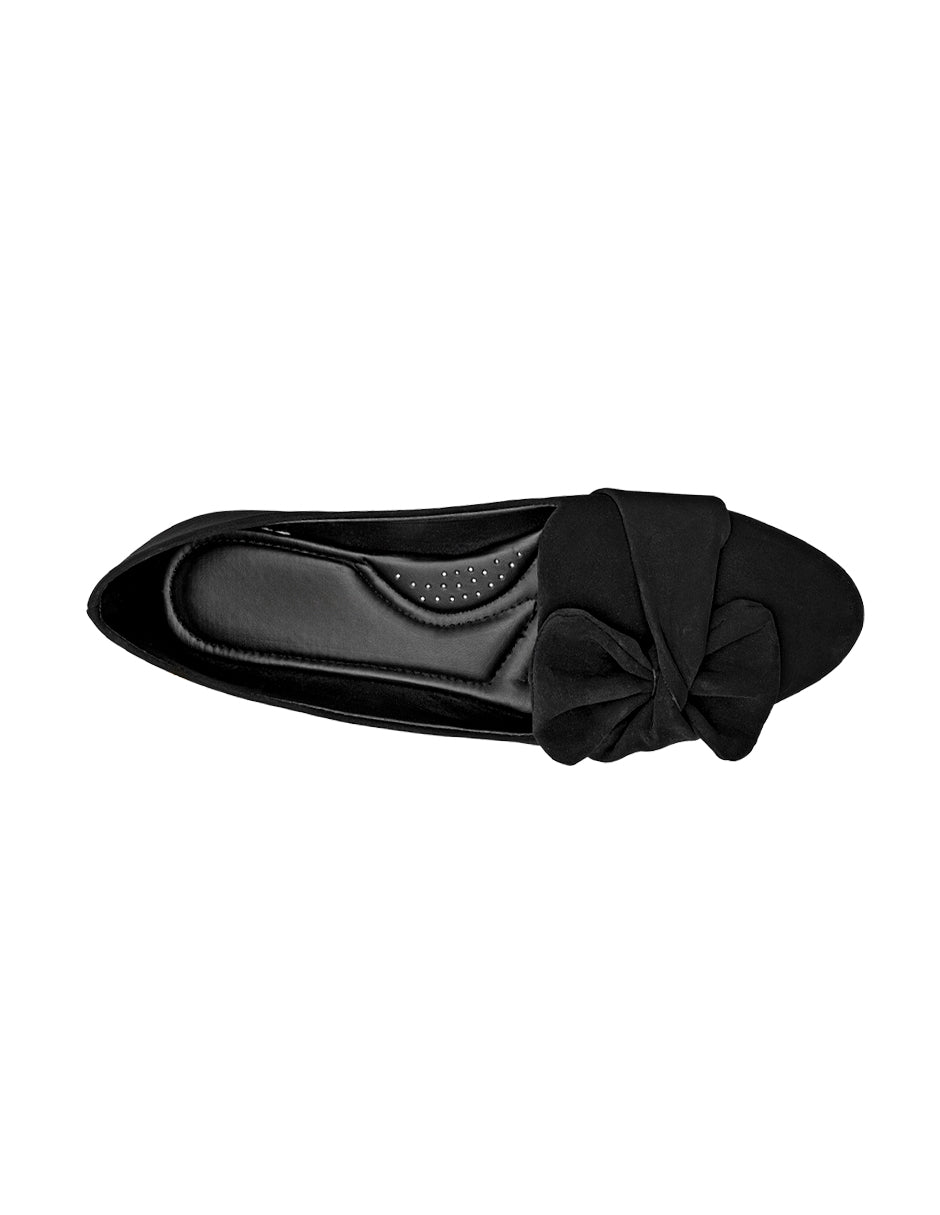 Flats puntales Color Negro Para Mujer De RBBASICS