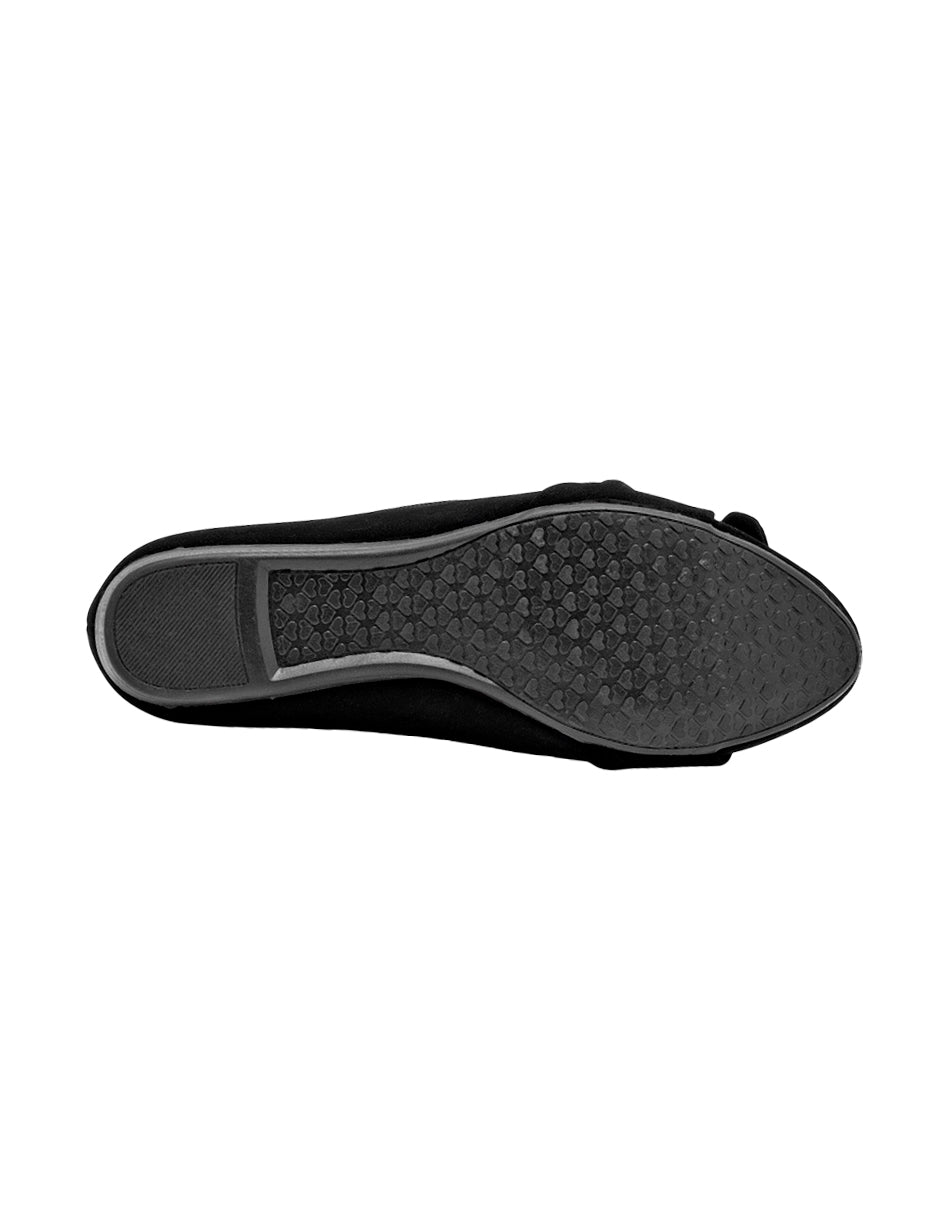 Flats puntales Color Negro Para Mujer De RBBASICS