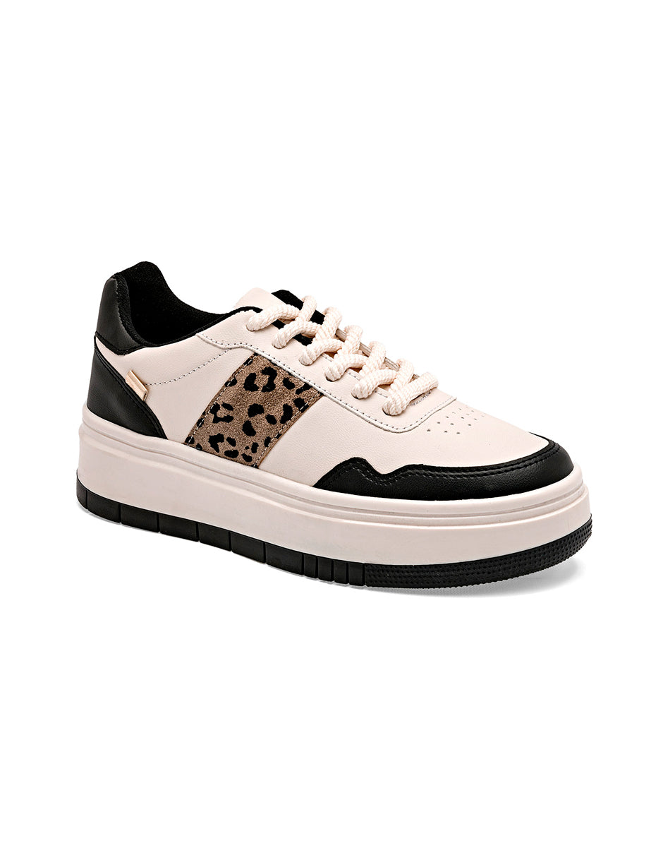 Tenis con cordones Color Late Para Mujer De RBCOLLECTION