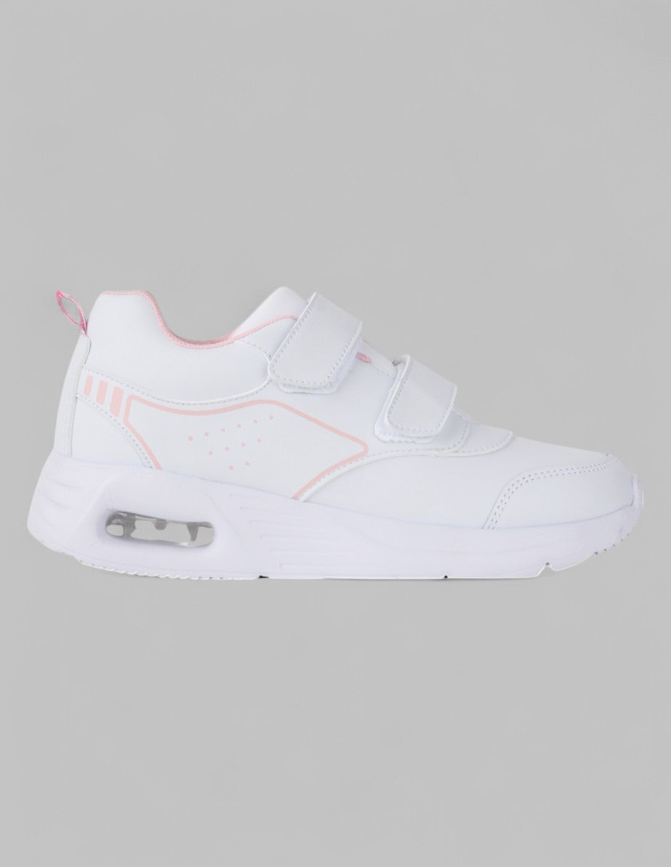 Tenis tipo racing Exterior Piel vegana Color Blanco Para Mujer De RBCOLLECTION