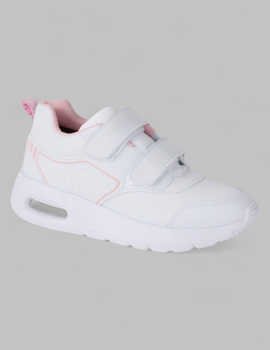 Tenis tipo racing Love Piel vegana - Blanco