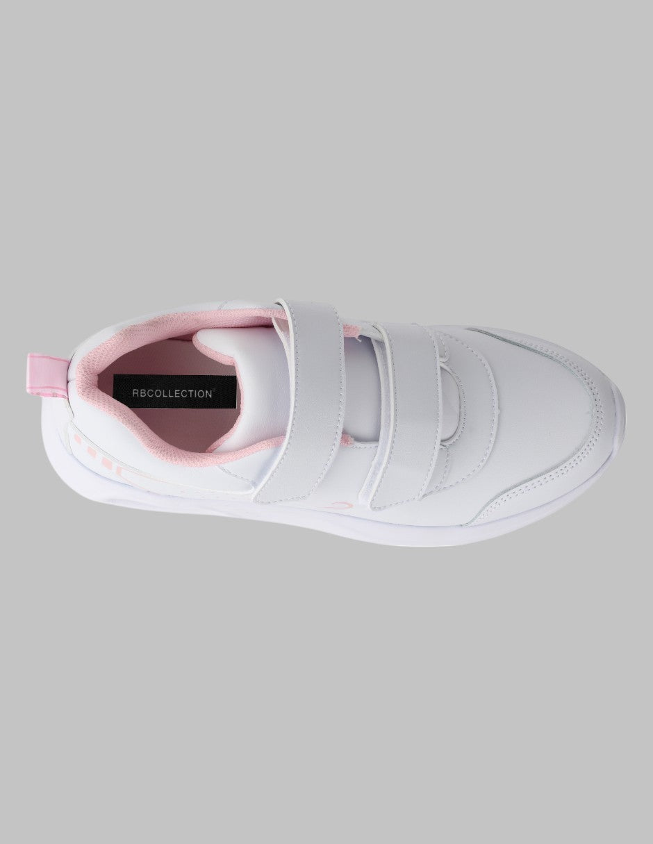 Tenis tipo racing Love Piel vegana - Blanco