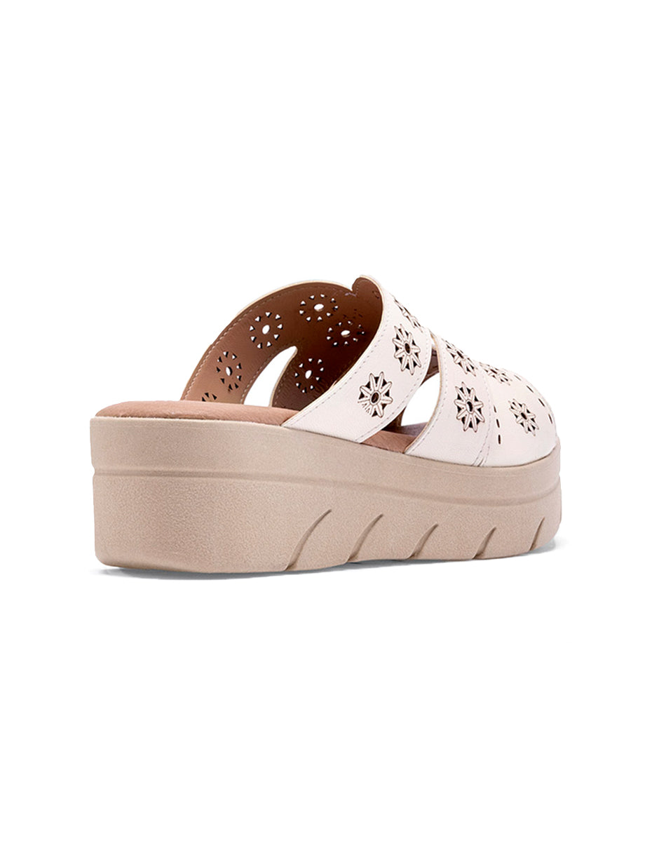 Sandalias de piso Color Beige  Para Mujer De RBCOLLECTION