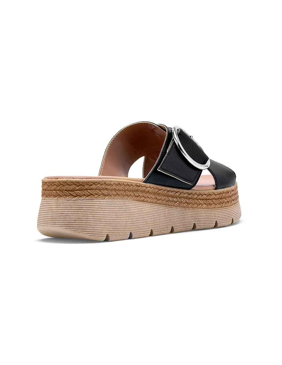 Sandalias con plataforma Color Negro Para Mujer De RBCOLLECTION