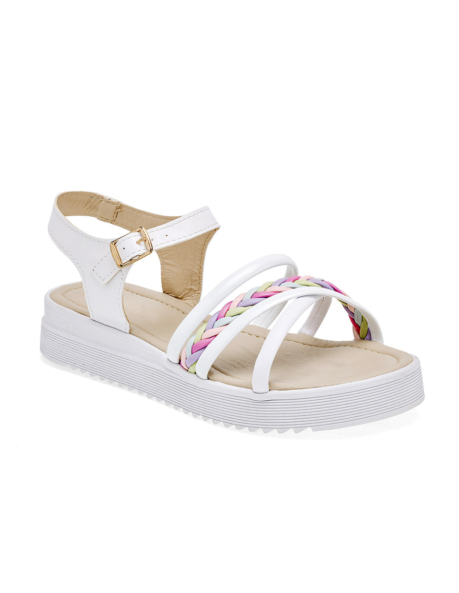 Sandalias de piso Color Blanco Para Mujer De RBCOLLECTION