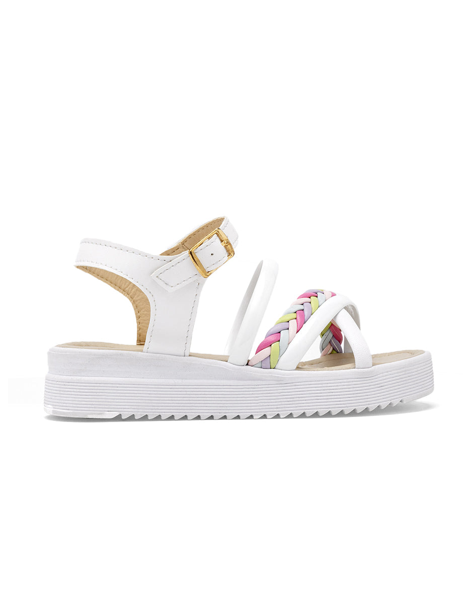 Sandalias de piso Color Blanco Para Mujer De RBCOLLECTION