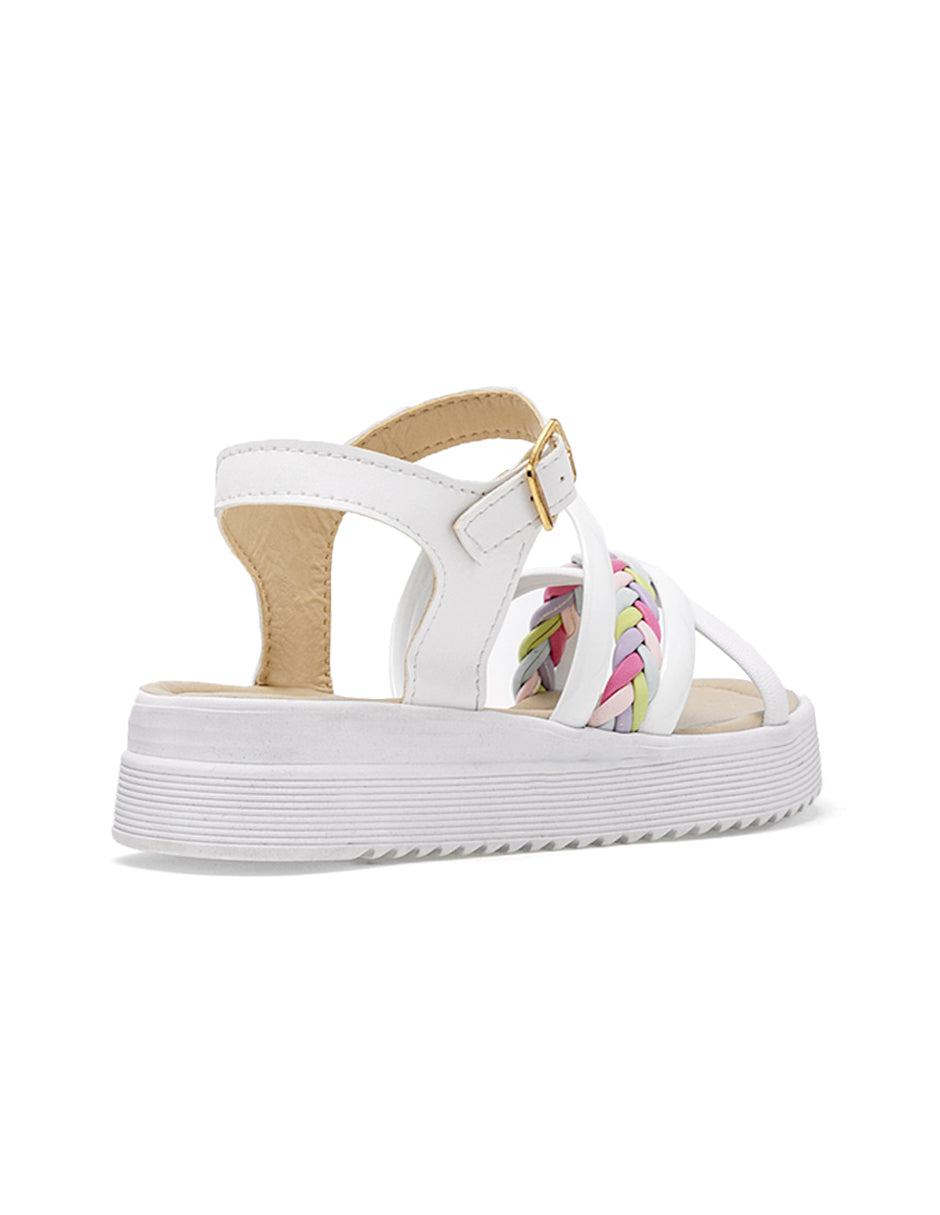 Sandalias de piso Color Blanco Para Mujer De RBCOLLECTION