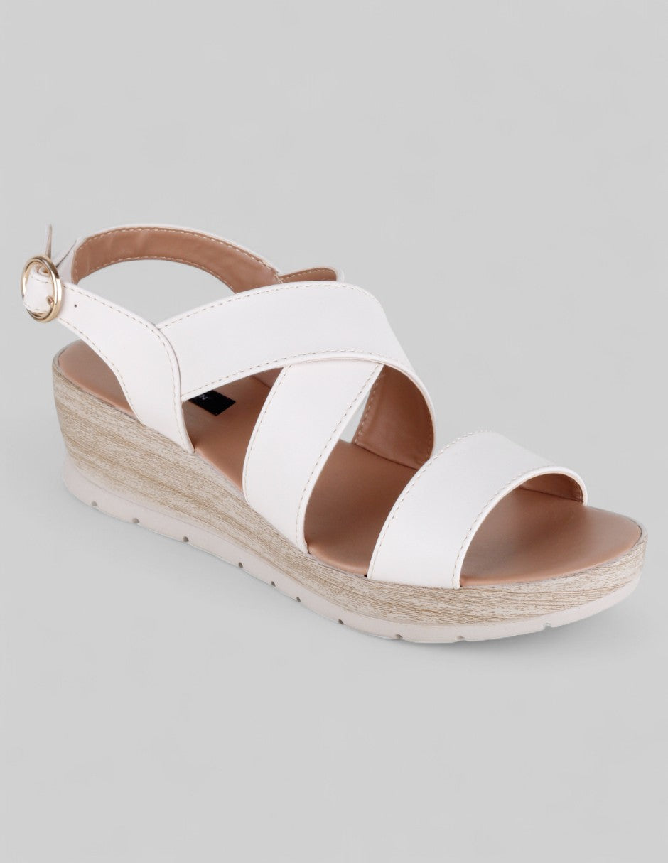 Sandalias con plataforma Soft en Piel vegana – Beige