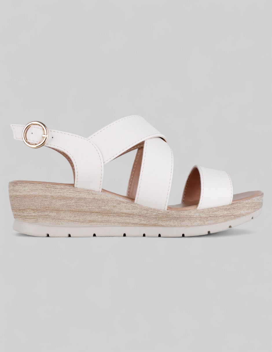 Sandalias con plataforma Soft en Piel vegana – Beige