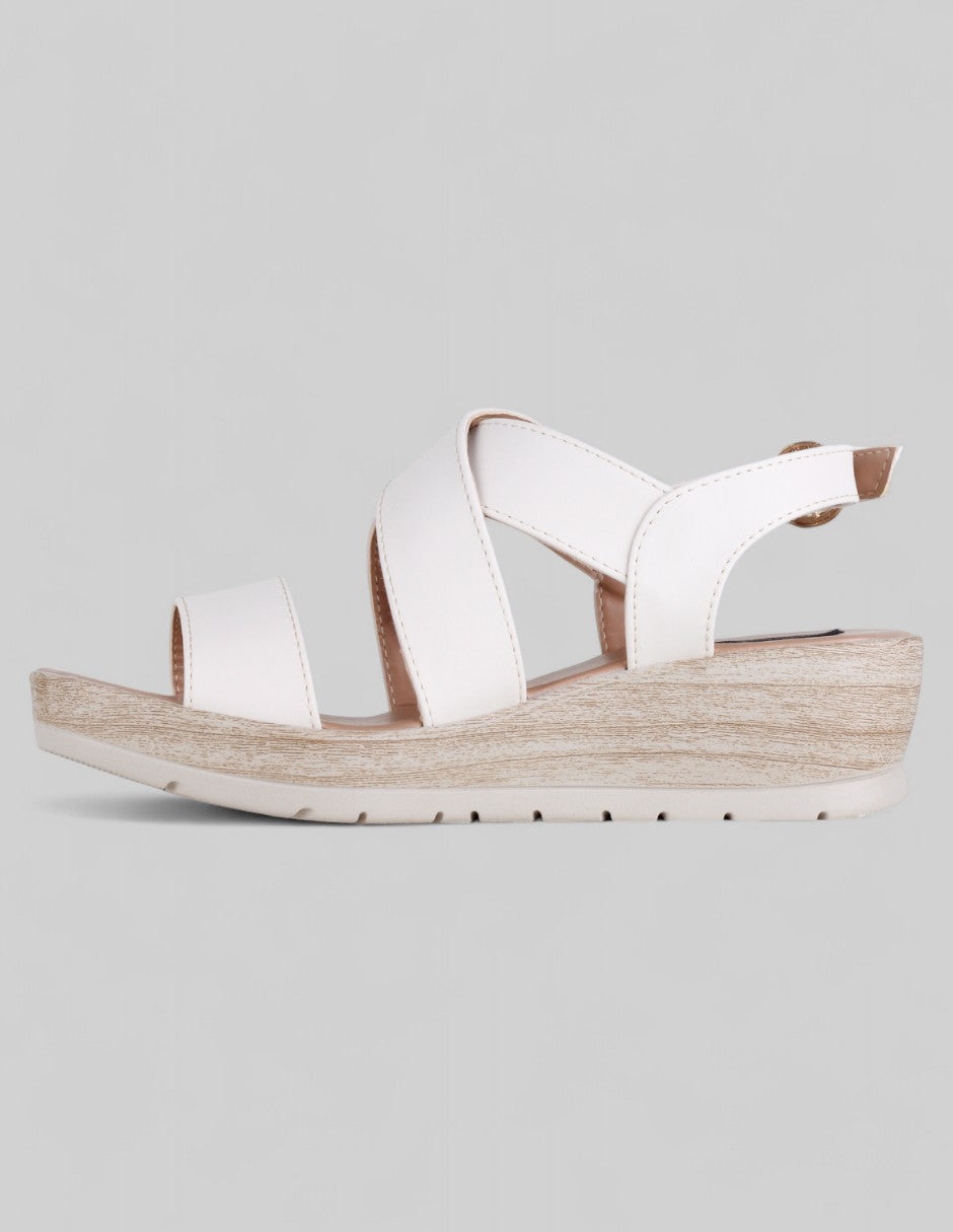 Sandalias con plataforma Soft en Piel vegana – Beige
