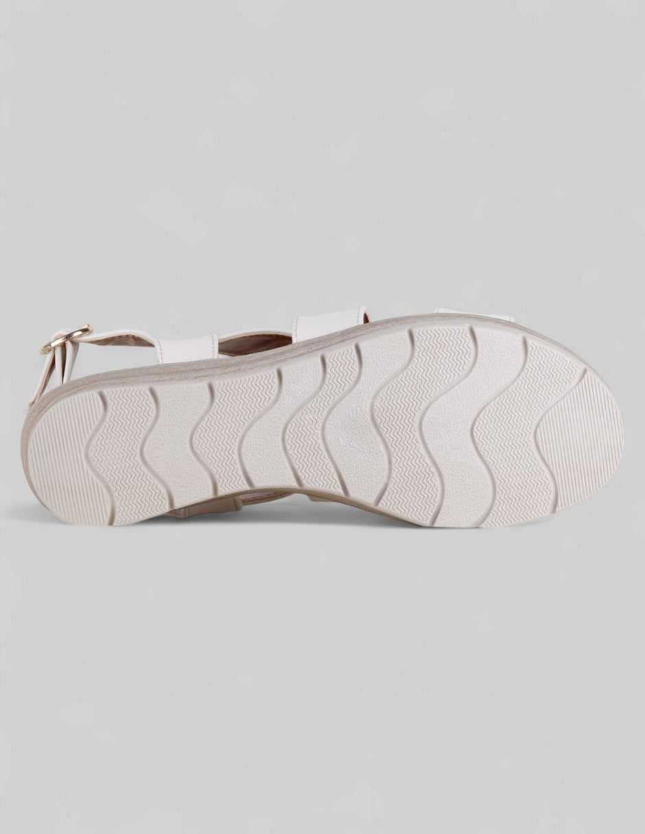 Sandalias con plataforma Soft en Piel vegana – Beige