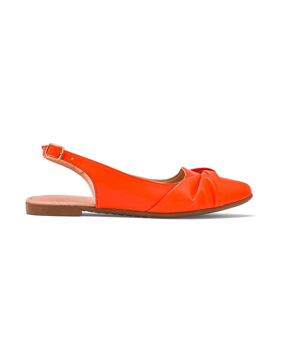 Flats puntales Color Naranja Para Mujer De RBBASICS