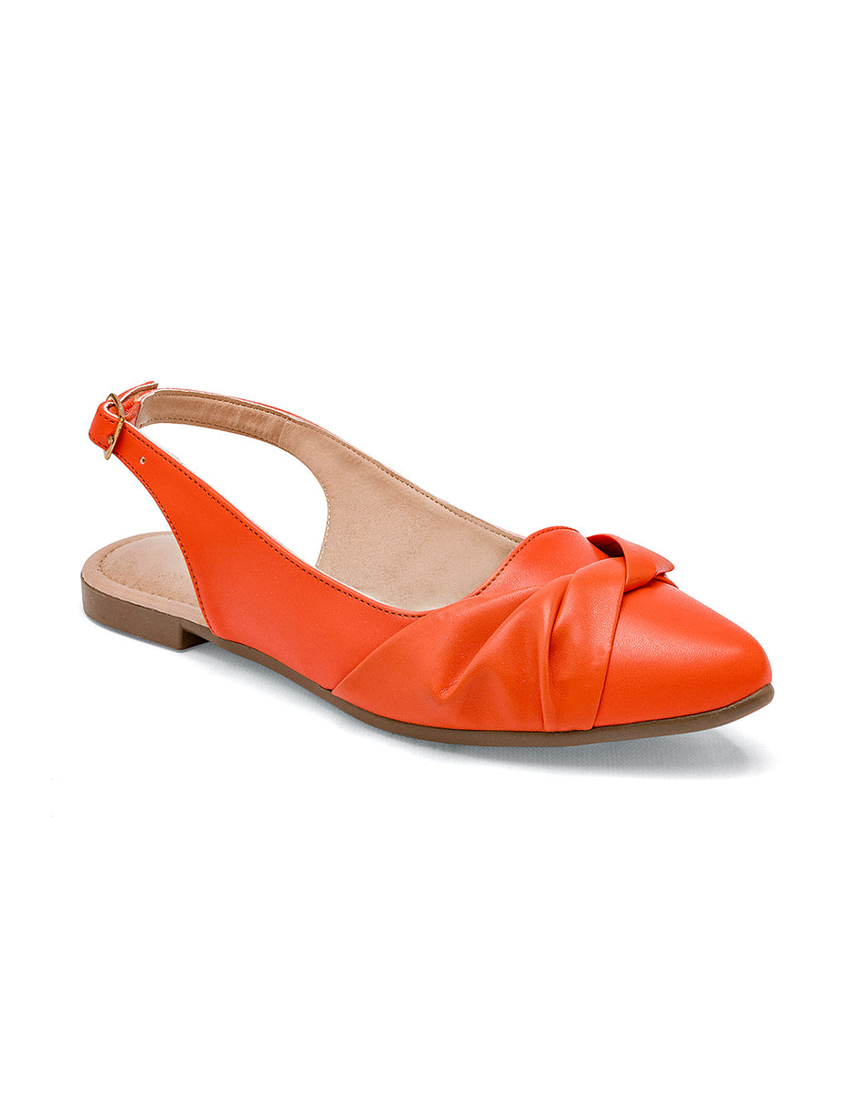 Flats puntales Color Naranja Para Mujer De RBBASICS