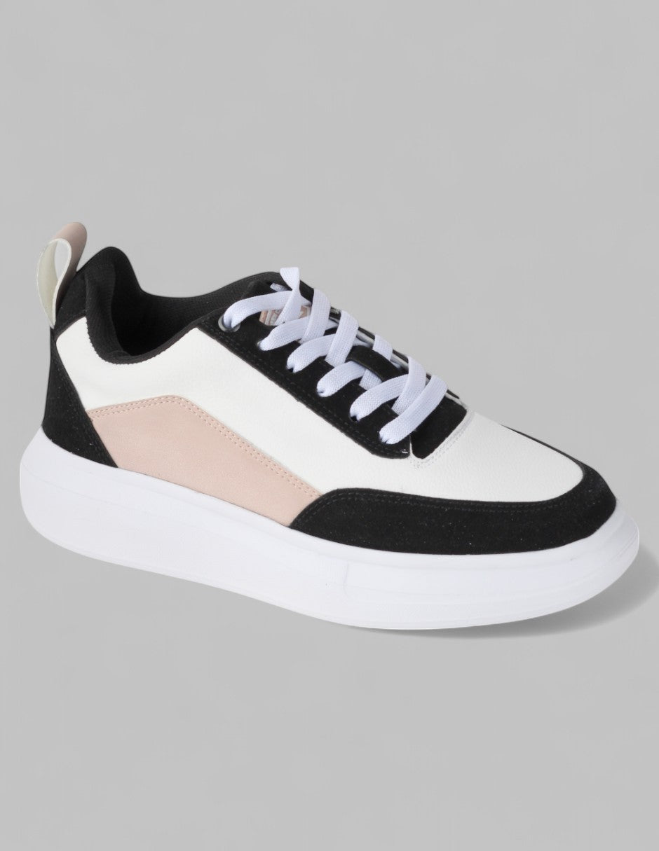 Tenis con cordones Chunk Piel vegana - Multicolor
