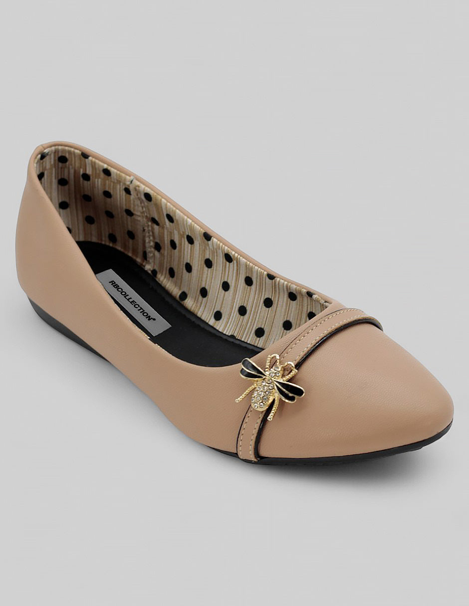 Flats clásicas Exterior Piel vegana Color Beige Para Mujer De RBCOLLECTION