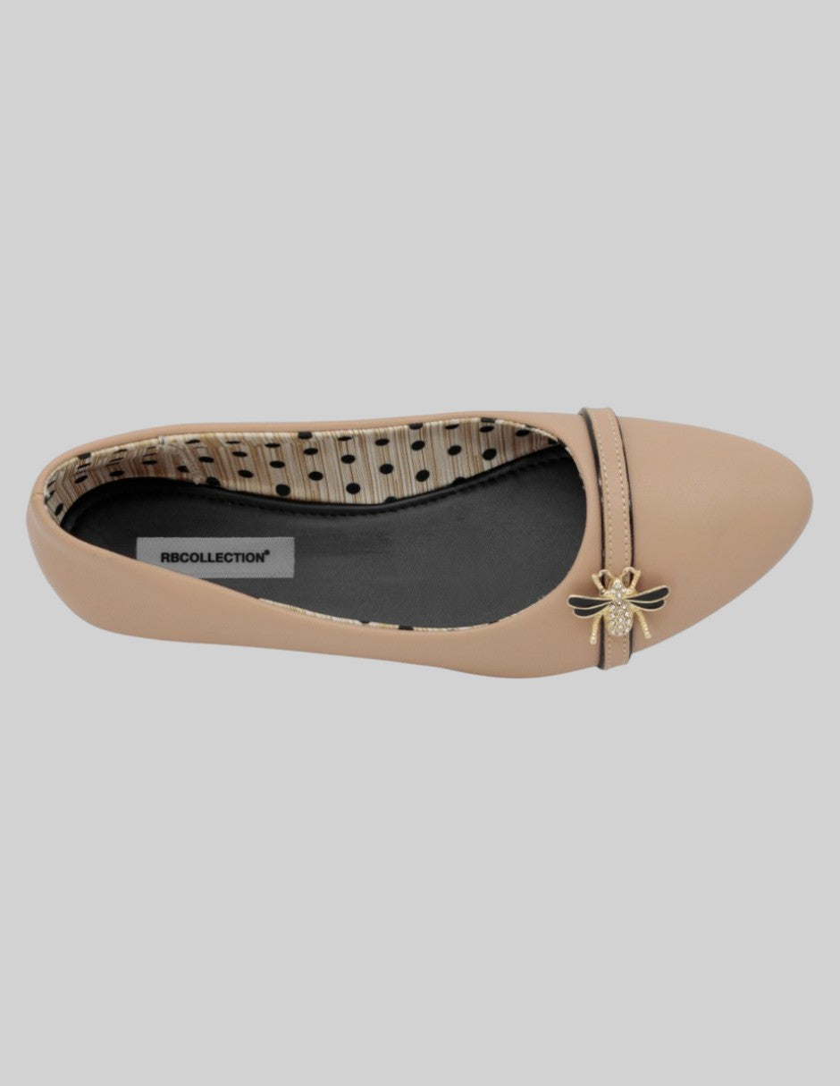 Flats clásicas Soft en Piel vegana – Beige