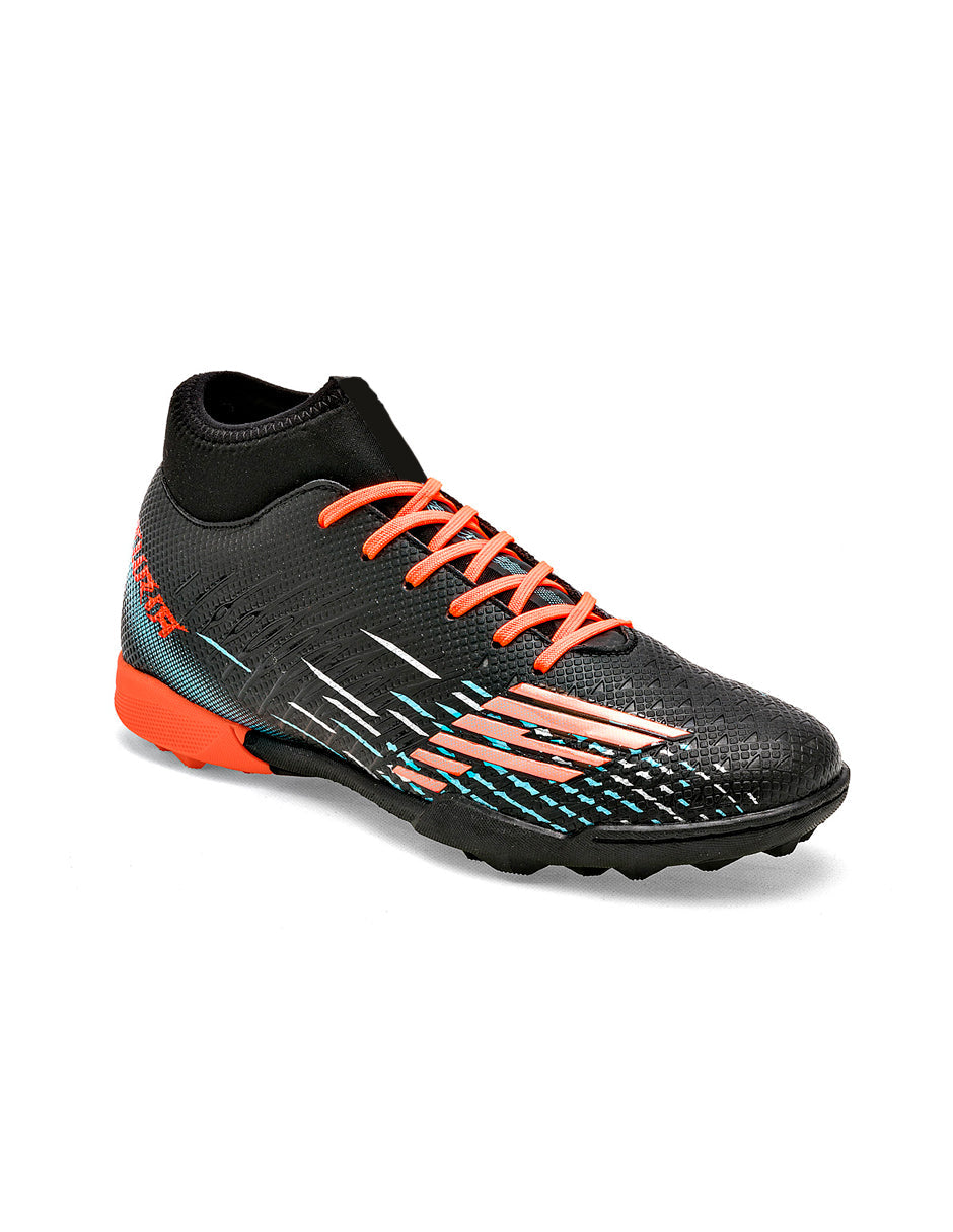 Tenis para fútbol Color Negro Con Naranja Para Mujer De RBBASICS