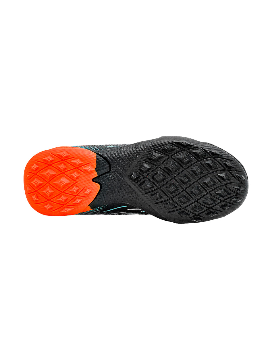 Tenis para fútbol Color Negro Con Naranja Para Mujer De RBBASICS