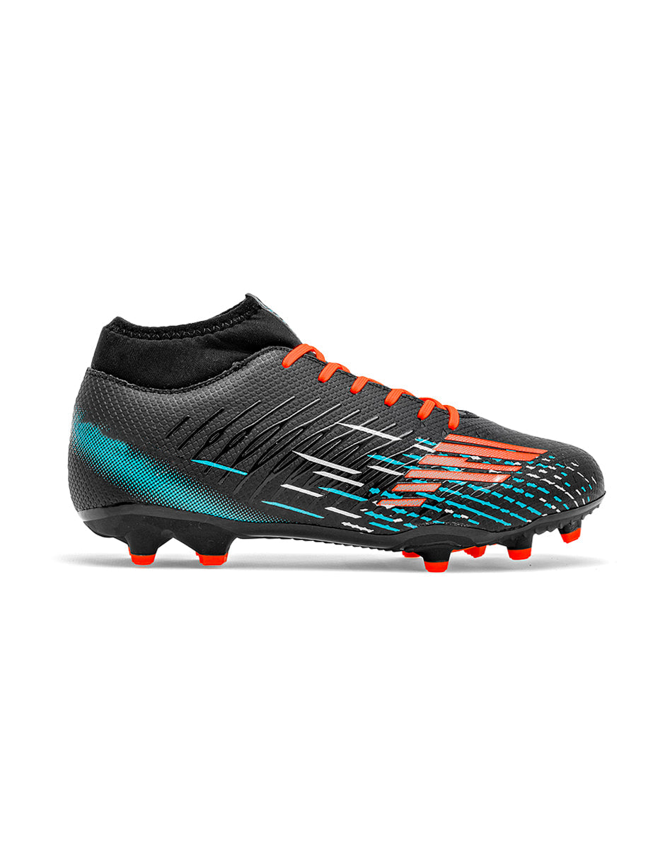 Tenis para fútbol Color Negro Con Naranja Para Mujer De RBBASICS