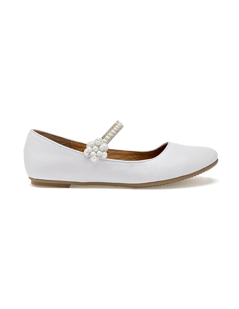 Flats puntales Color Blanco Para Mujer De RBCOLLECTION