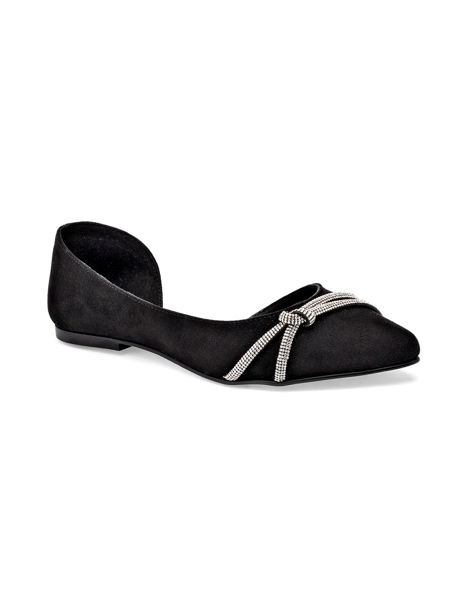 Flats puntales Color Negro Para Mujer De RBBASICS