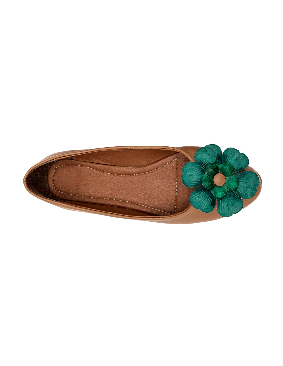 Flats puntales Color Camel Para Mujer De RBBASICS