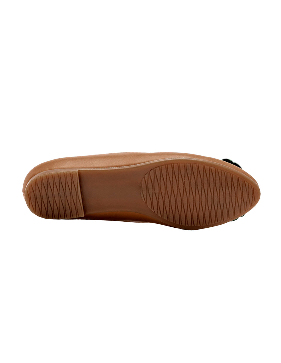 Flats puntales Color Camel Para Mujer De RBBASICS