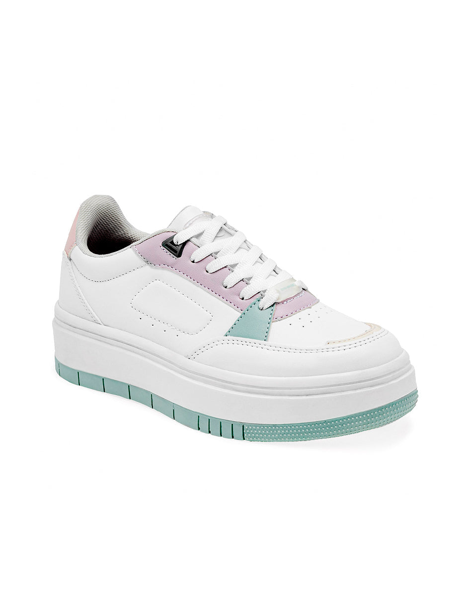 Tenis con cordones Color Blanco Para Mujer De RBCOLLECTION