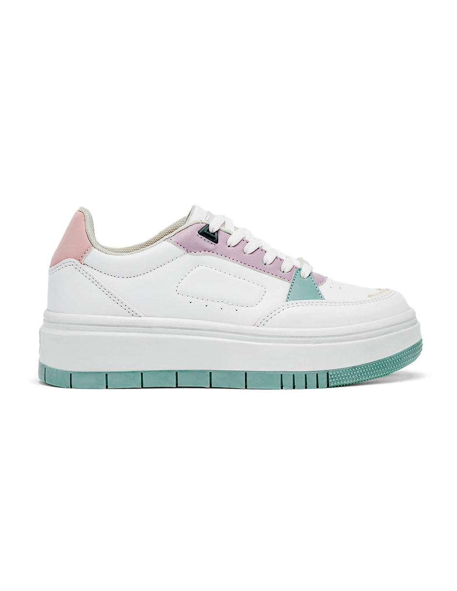 Tenis con cordones Color Blanco Para Mujer De RBCOLLECTION