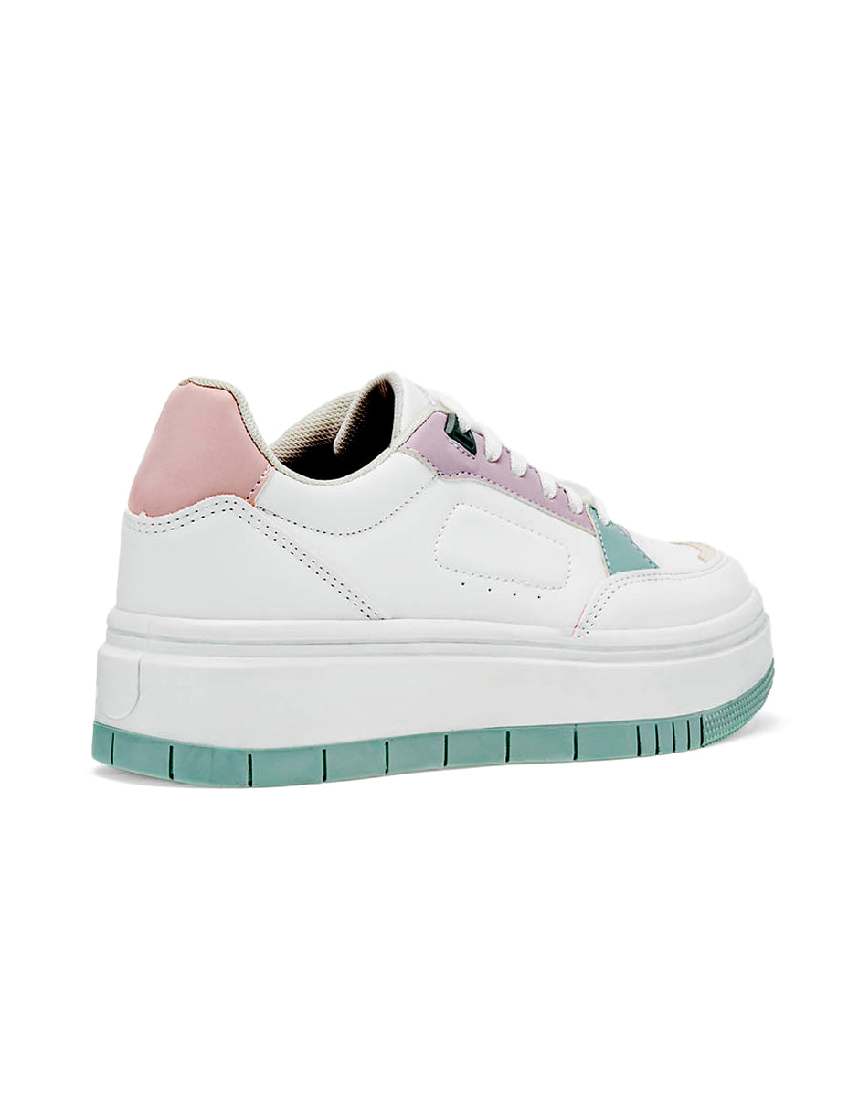 Tenis con cordones Color Blanco Para Mujer De RBCOLLECTION