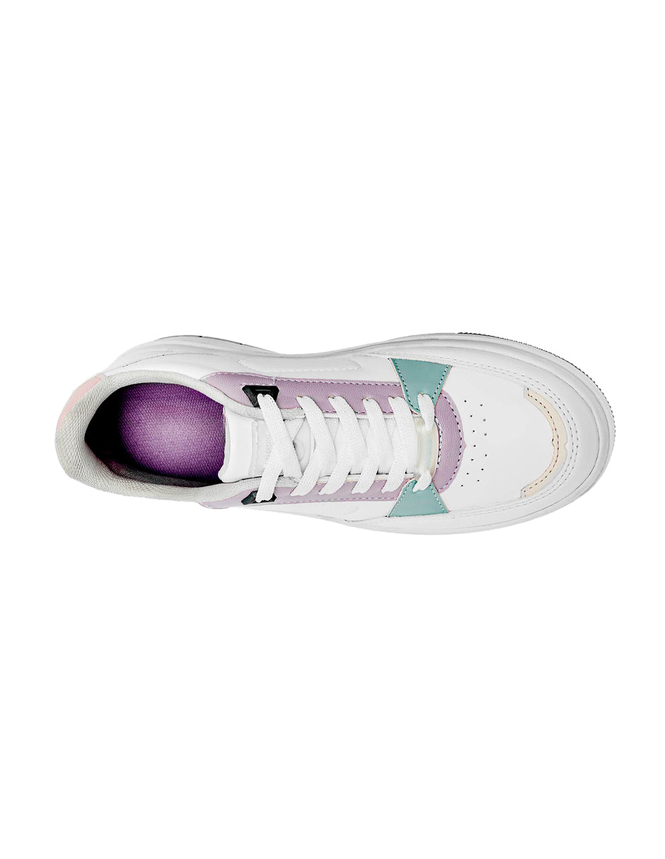 Tenis con cordones Color Blanco Para Mujer De RBCOLLECTION