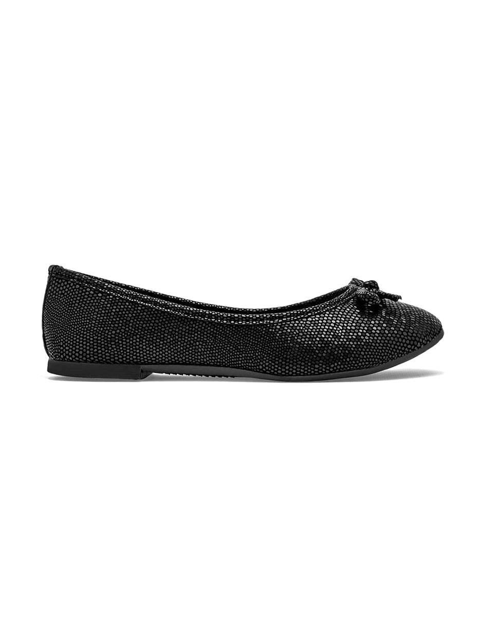 Flats puntales Color Negro Para Mujer De RBBASICS