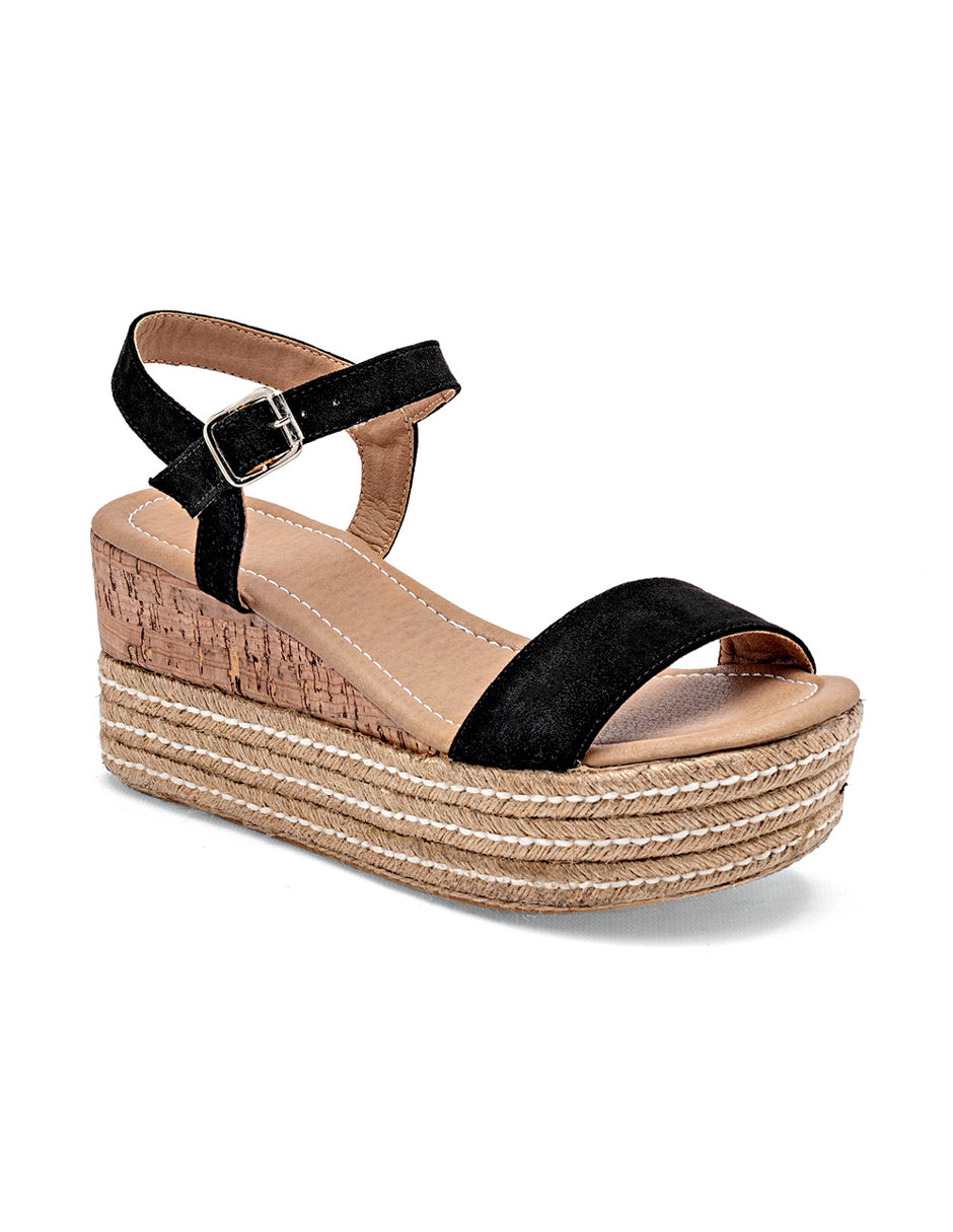 Sandalias con plataforma Color Negro Para Mujer De RBCOLLECTION