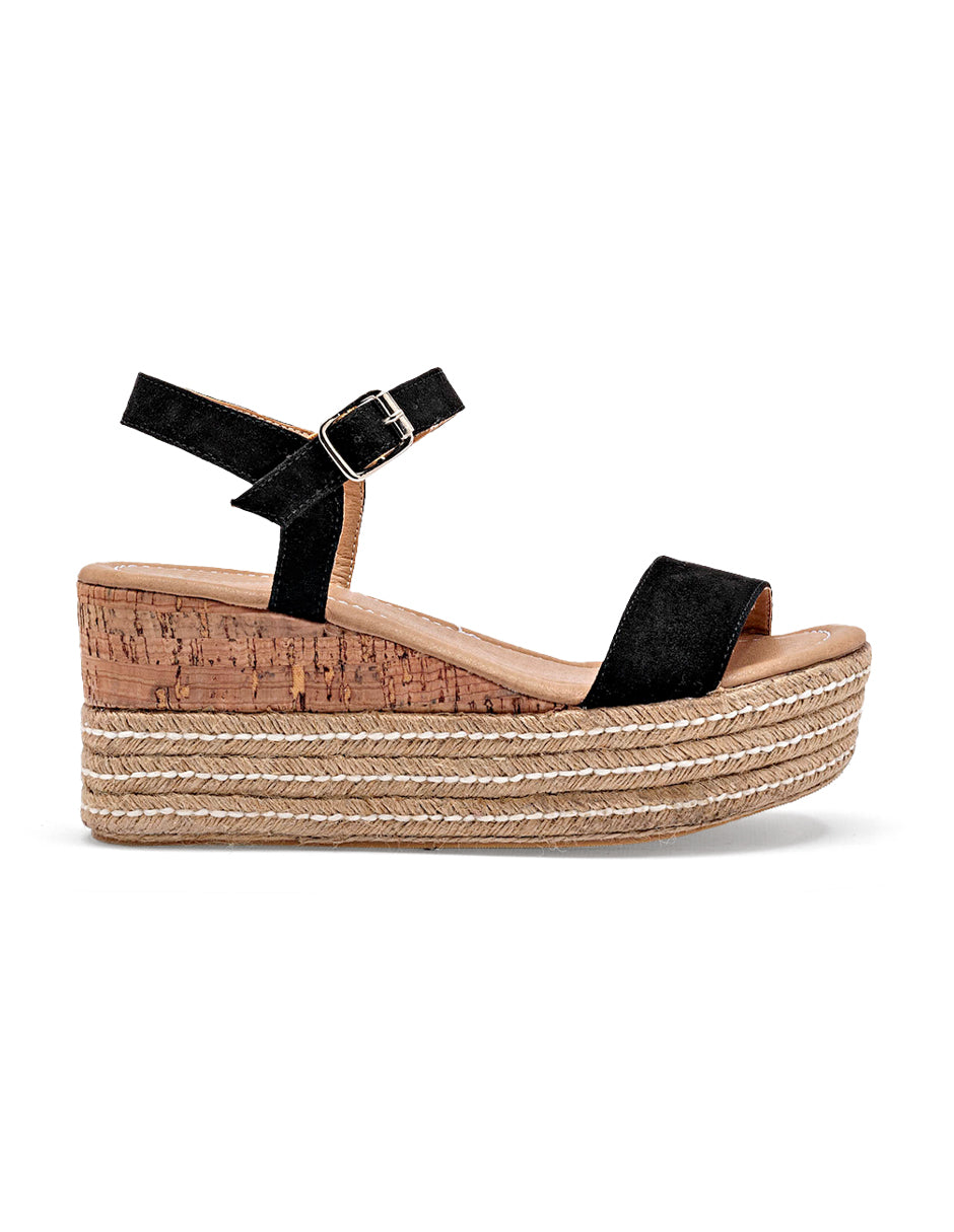 Sandalias con plataforma Color Negro Para Mujer De RBCOLLECTION