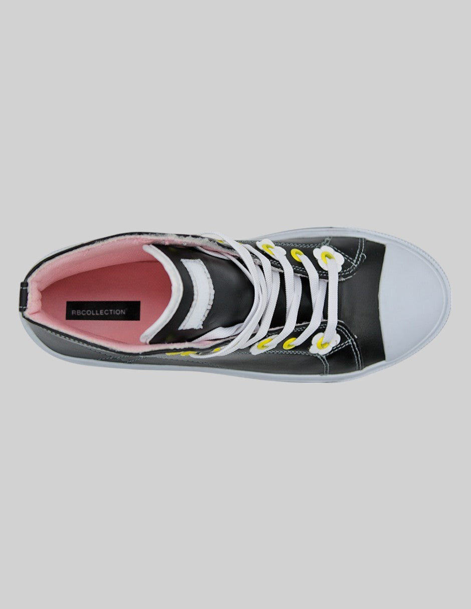 Tenis botín Italia Piel vegana - Negro