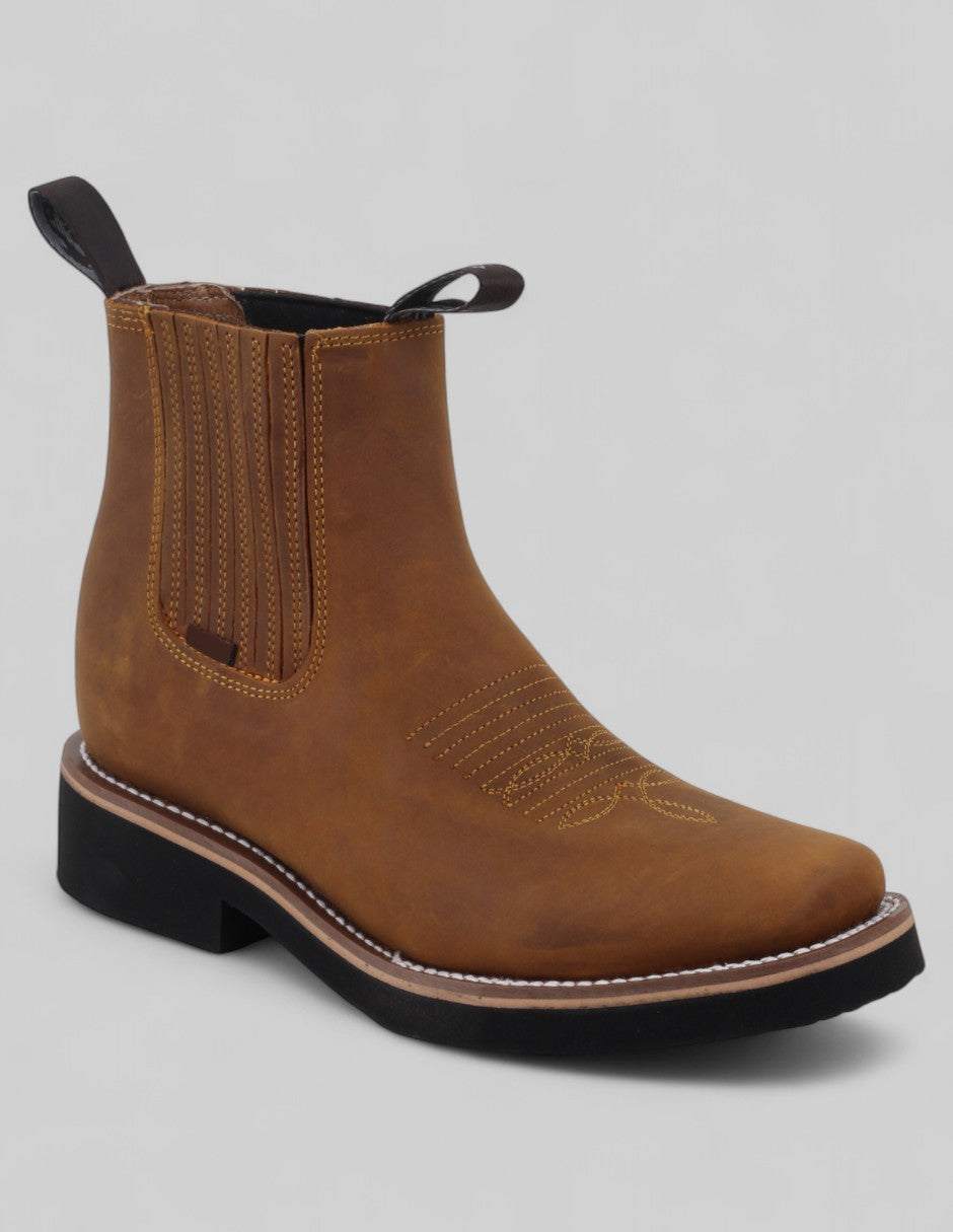Botas tipo western West en Piel – Cafe