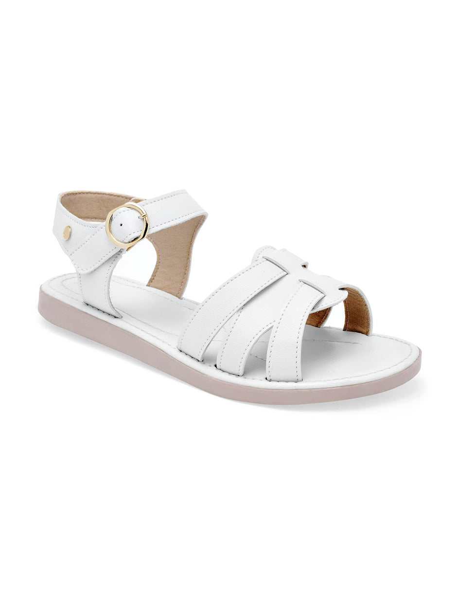Sandalias de piso Color Blanco Para Mujer De RBCOLLECTION
