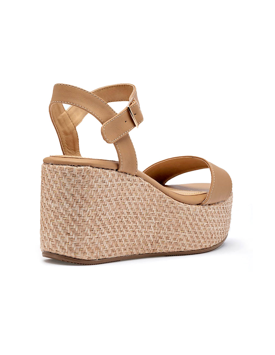 Sandalias con plataforma Color Beige  Para Mujer De RBCOLLECTION